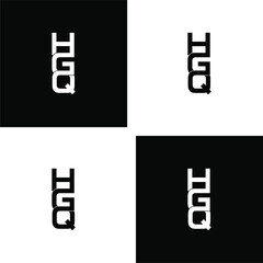 hgq letter original monogram logo design set