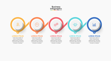 Business infographic timeline icons designed for abstract background template milestone element modern diagram process technology digital marketing data presentation chart Vector