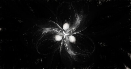 Monochrome oil effect painting Arbitrary smears Tile pattern Plaster surface Charcoal digital painted black white backdrop Grey shades Modern design