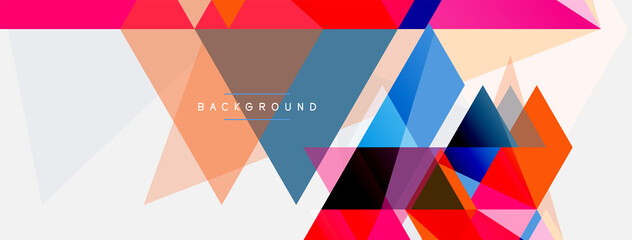 Mosaic triangles geometric background. Techno or business concept, pattern for wallpaper, banner, background, landing page