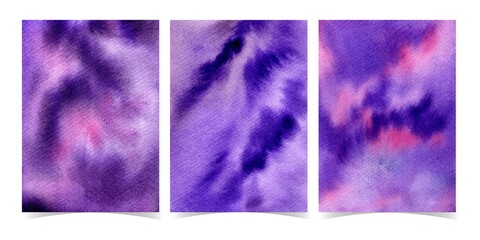 Abstract Purple Watercolor Background Collection