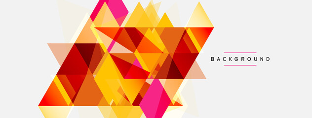 Mosaic triangles geometric background. Techno or business concept, pattern for wallpaper, banner, background, landing page