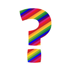 Question Mark Rainbow Style. Modern Dynamic Colorful Alphabet Vector Illustration. EPS 10