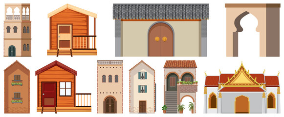 Different design of buildings around the world