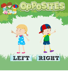 Opposite words for left and right