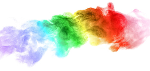Fototapeta premium rainbow-colored dust powder explosion.
