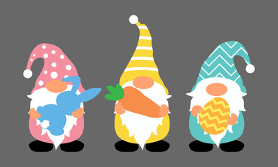 Bunny Easter Gnomes - Easter Vector and Clip Art