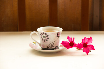 Fototapeta na wymiar Morning coffee for those who love the taste.