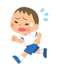 運動服で走る子供