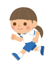 運動服で走る子供