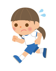 運動服で走る子供