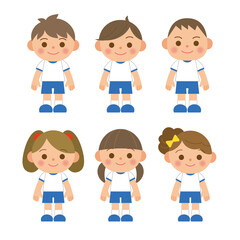 運動服を着ている子供