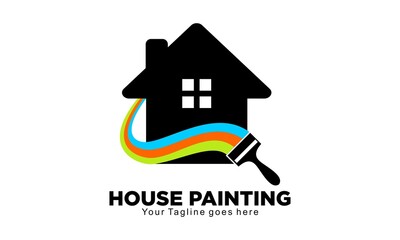 House painting illustration logo design