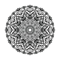 Hand drawn mandala. decoration in ethnic oriental  doodle ornament.