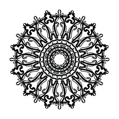 Hand drawn mandala. decoration in ethnic oriental  doodle ornament.