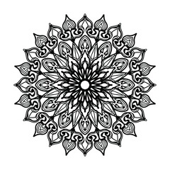 Hand drawn mandala. decoration in ethnic oriental  doodle ornament.