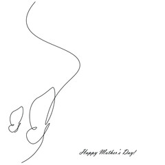 Happy mothers day card vector illustration