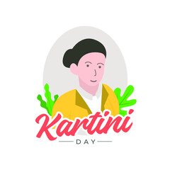 Indonesian woman hero. Kartini day banner template.