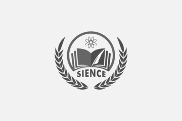 science university logo design template illustration