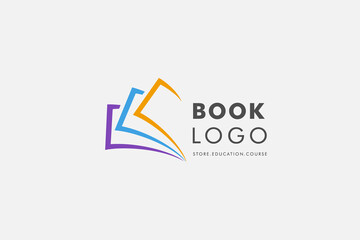 Book Logo Education Flat Vector simple logo Design