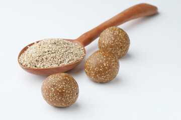 Til ke Ladoo or Til laddu or sesame sweet laddu