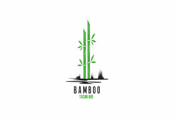 green bamboo plant Premium Vector Design