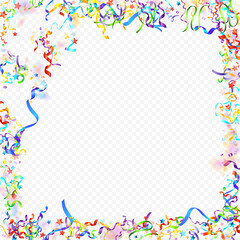 ribbon spiral confetti carnival color shine gift