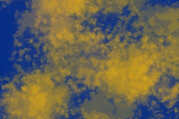 Abstract modern yellow blue background. Tie dye pattern.	