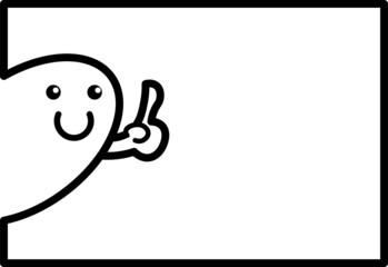 レイアウト モノクロ コマ割り 指を差す ポーズ キャラクター