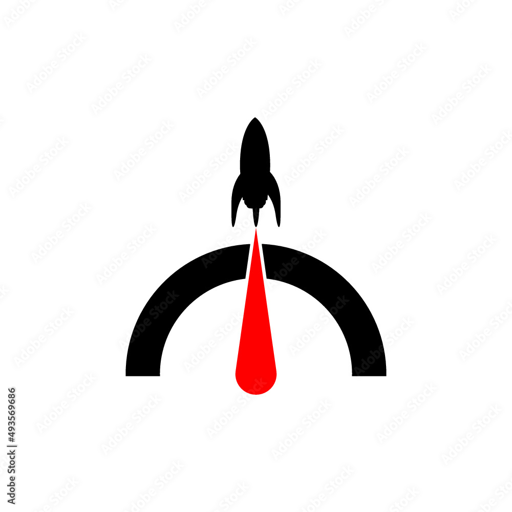 Poster the tachometer, speedometer and indicator icon. performance measurement symbol isolated on white bac
