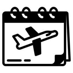 airplane glyph icon