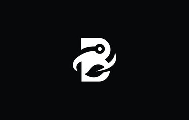 Abstract unique modern minimal alphabet letter icon Online Letter B logo 