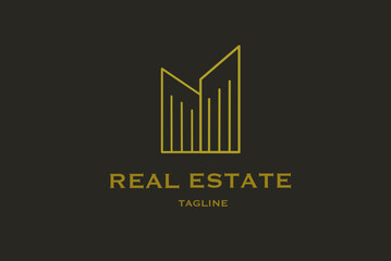 Real Estate logo , Modern building  design symbol , Company logo.