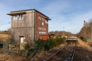 Fototapeta na wymiar Bahnhof Hüttenrode im Harz
