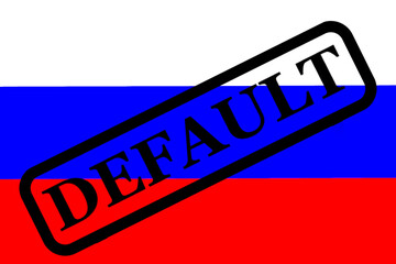 Russian flag with a red inscription - default