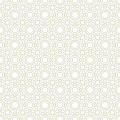 Seamless arabic geometric ornament in brown color.