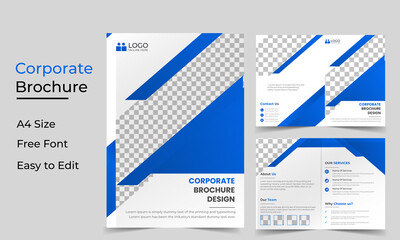 Modern Corporate brochure / flyer design / annual report /book cover / corporate identity template /in an A4 page