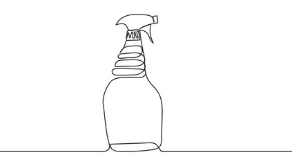 Continuous line drawing of the sprayer