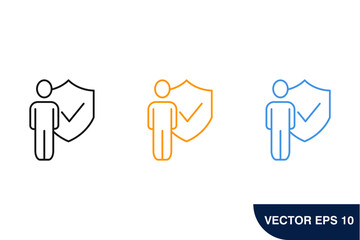 minimize risks icons  symbol vector elements for infographic web