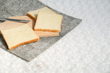 Plain toasted bread whole. White bread toast slice.