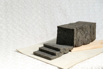 Black toast bread, black toasted on bread slice