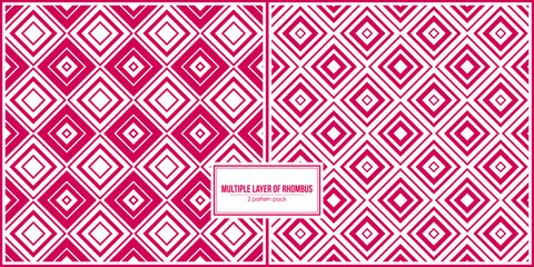 two pattern pack multiple layer of rhombus
