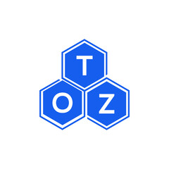 TOZ letter logo design on White background. TOZ creative initials letter logo concept. TOZ letter design. 