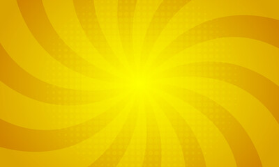Fototapeta premium 黄色のサンバースト背景（カーブ）