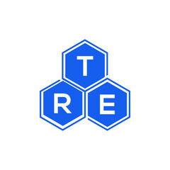 TRE letter logo design on black background. TRE  creative initials letter logo concept. TRE letter design.
