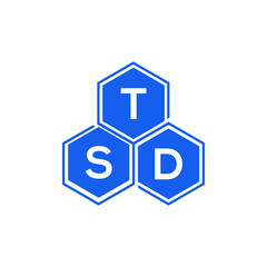TSD letter logo design on black background. TSD  creative initials letter logo concept. TSD letter design.