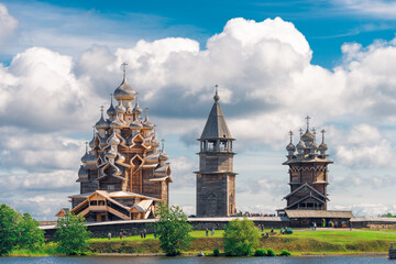 Church of the Transfiguration on Kizhi Island. The architectural ensemble of Kizhi Pogost. Russia