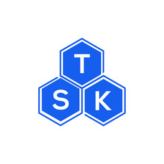 TSK letter logo design on black background. TSK  creative initials letter logo concept. TSK letter design.