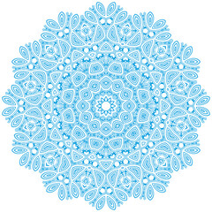 Circle floral ornament.