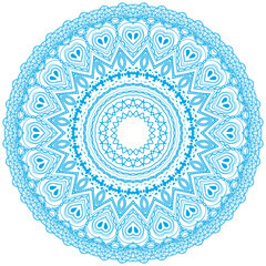 Circle floral ornament.